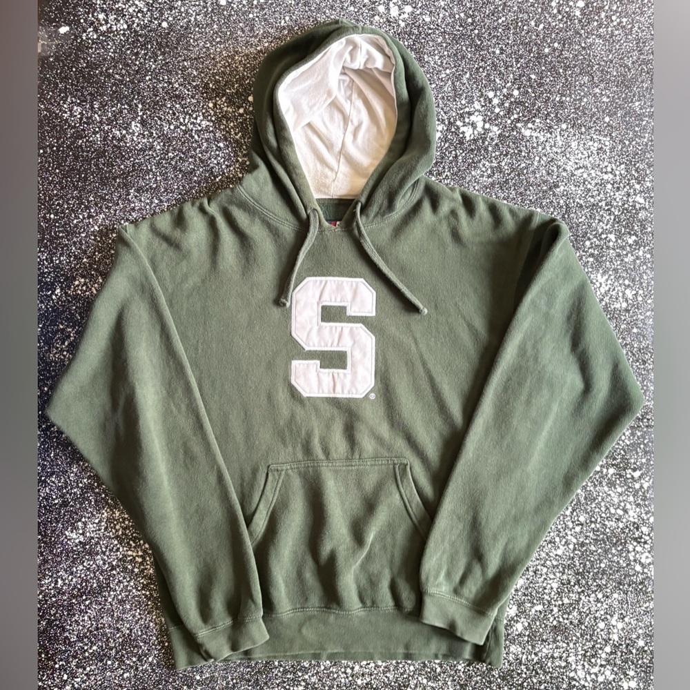 NCAA Green Hoodie with White 'S' Applique